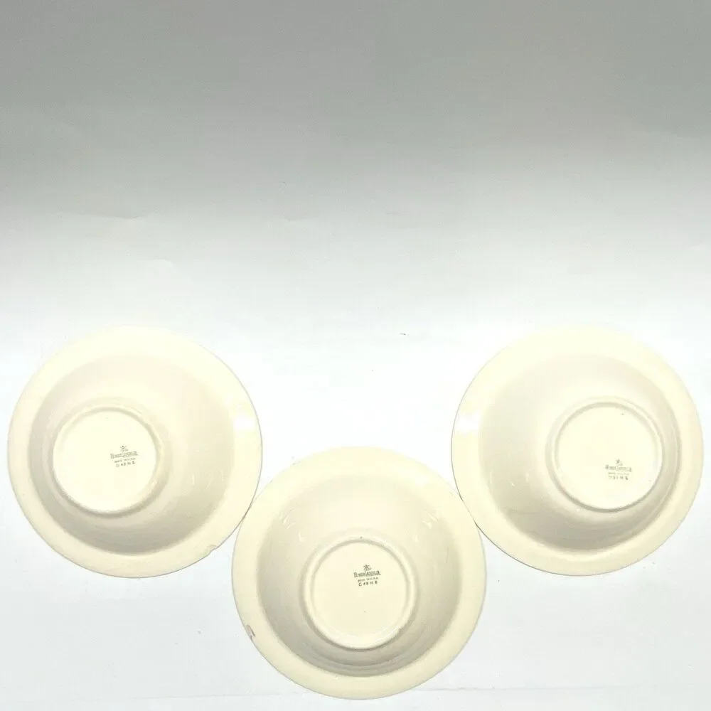 Homer Laughlin Majestic Lot of 3 Rimmed Soup Bowls 9